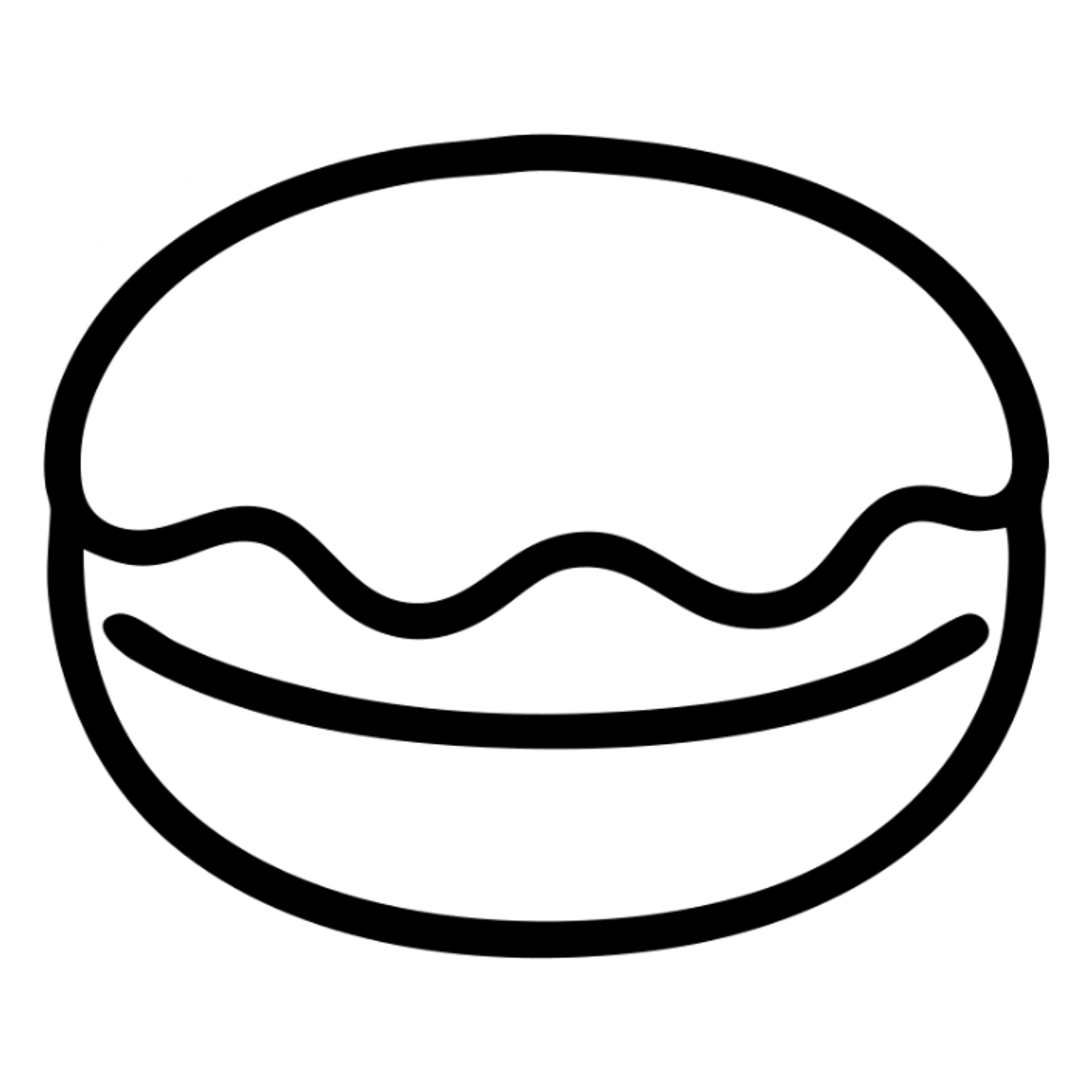 Boston cream donut with chocolate glaze and custard filling sticker