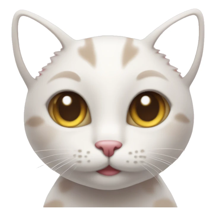 cat with baby pink heart eyes smiling  sticker