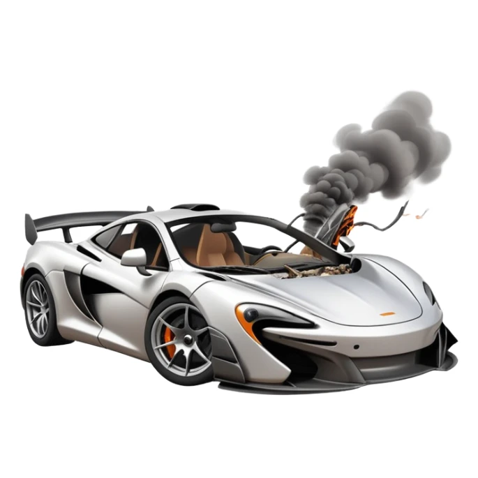 mclaren sportcar car crash sticker