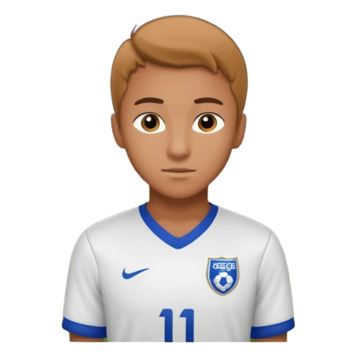 Undergraduate soccer player on college field, focused look, campus stadium lights, cinematic, realistic sticker