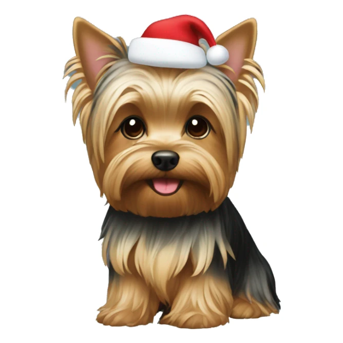 Christmas yorkie sticker