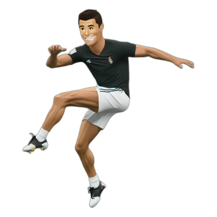 Cristiano Ronaldo qui fait une retourné acrobatique sticker