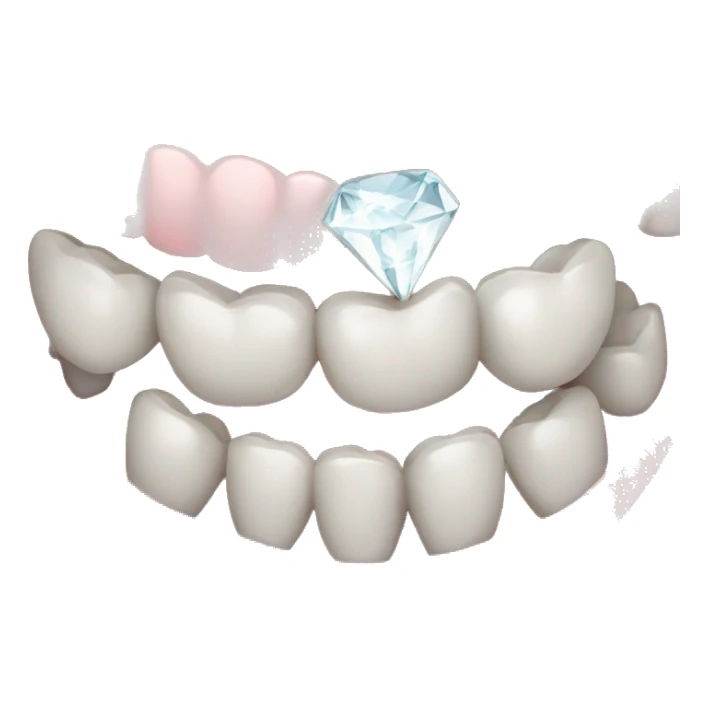 Diamonds on every teeth smile just the teeth shown sticker