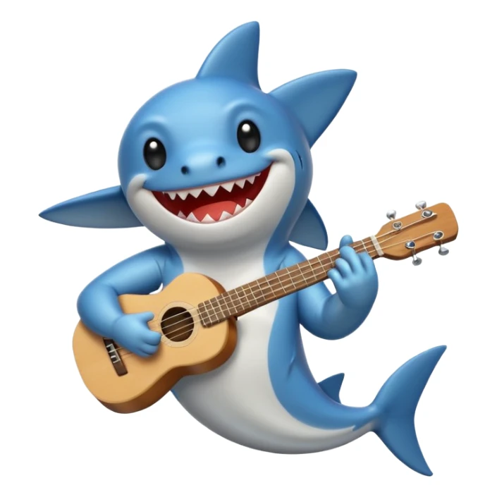 Requin qui fait du Ukulele sticker