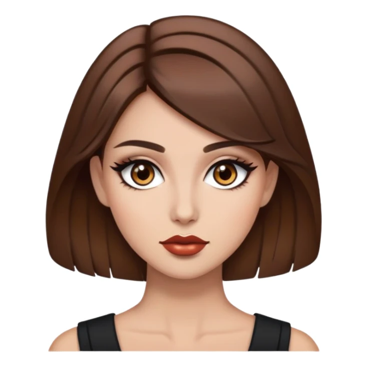 brown hair brown eyes pretty bratz baddie sticker