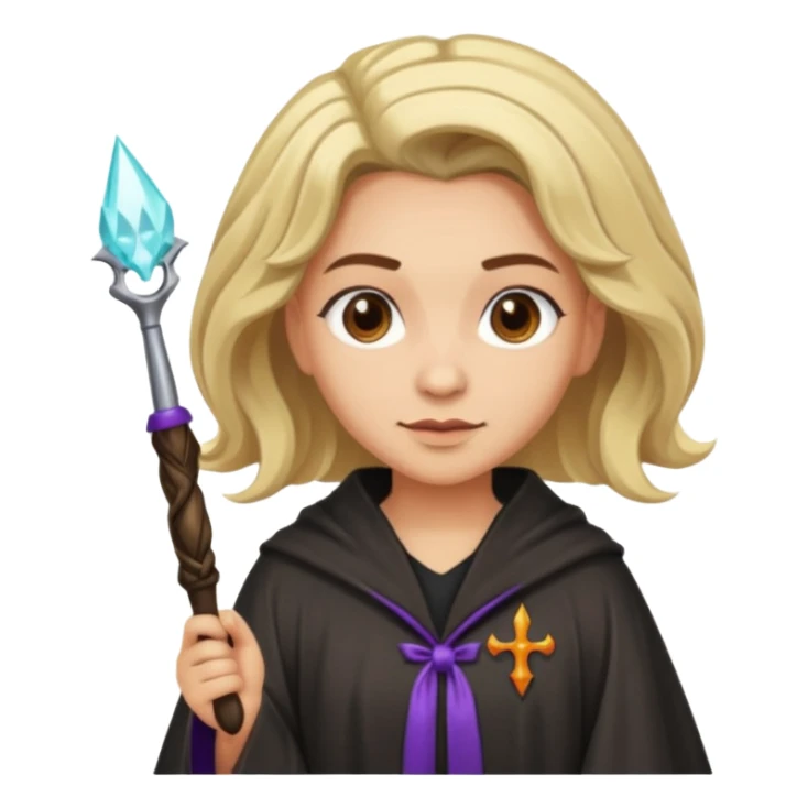 hair dresser with witch robe sticker