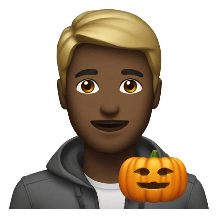 Combine male face with pumpkin  sticker