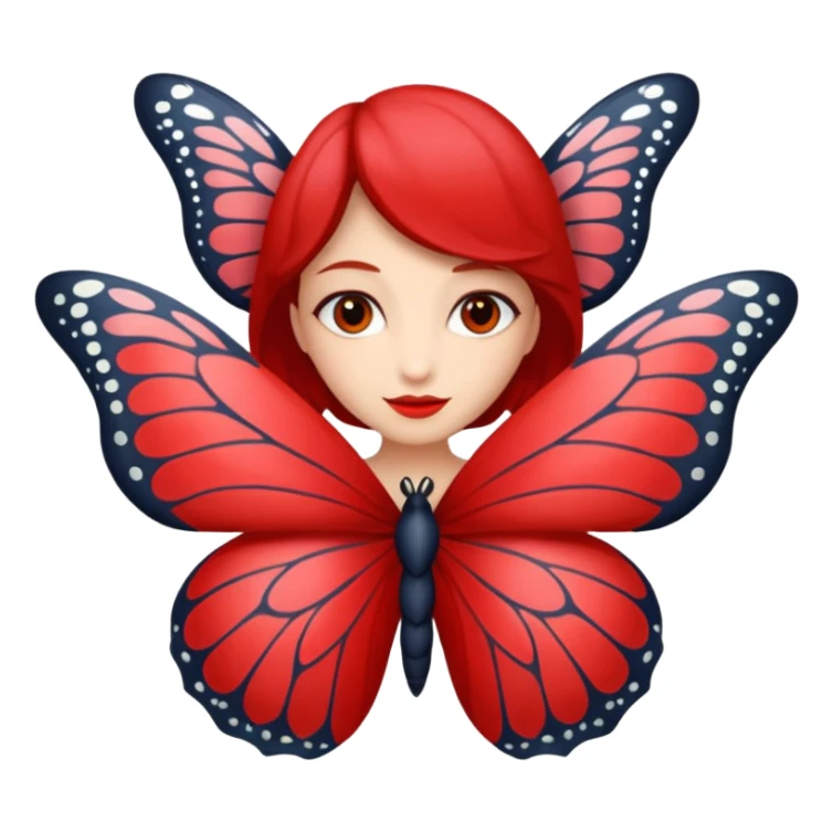 UNA MARIPOSA ROJA, PERO DEBE SER UN ROJO UN POCO CLARO. sticker