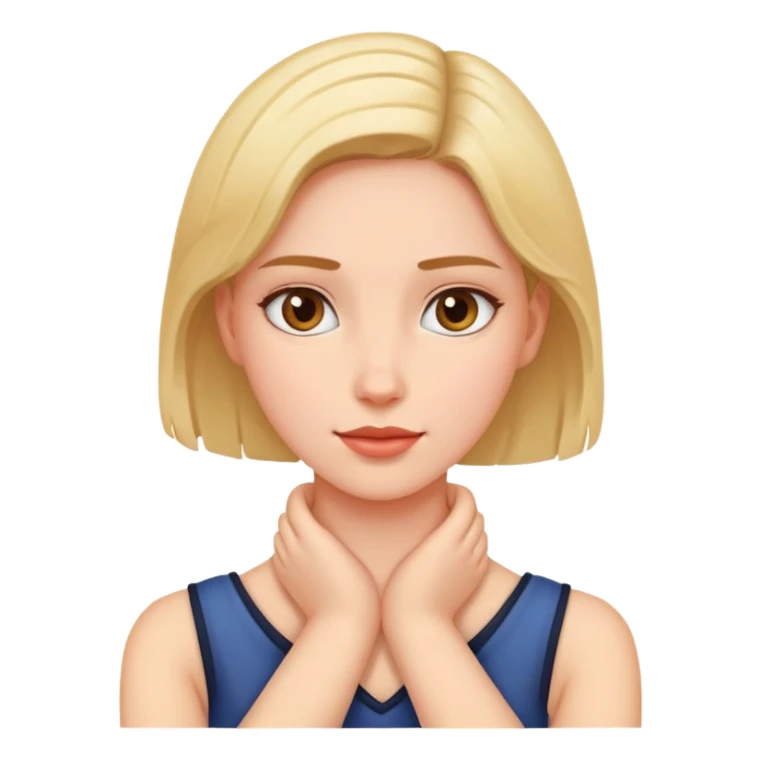 girl with hands around her neck sticker