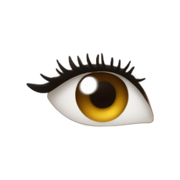 White girl with eyelashes and dark blonde hair sticker