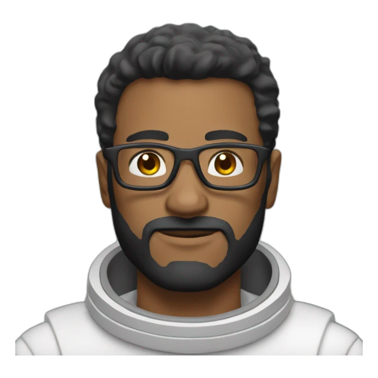astronaut black-beard caucasian-man white-glasses sticker