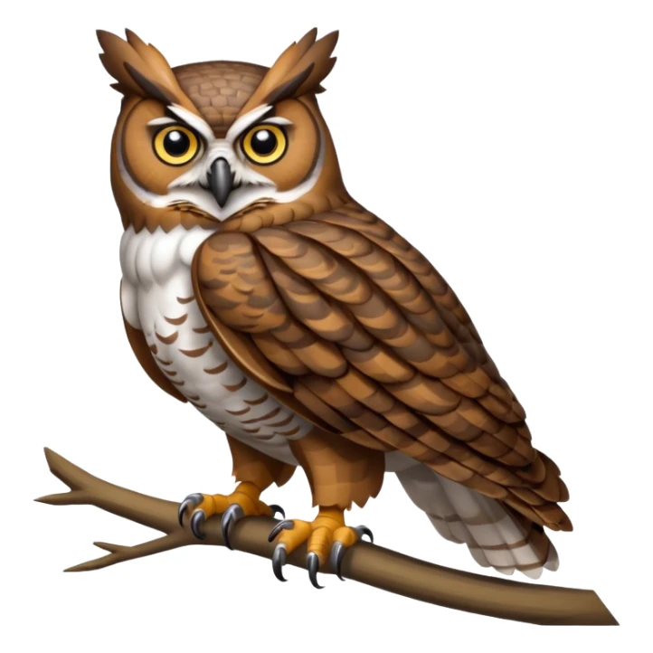 great horned owl full body sticker