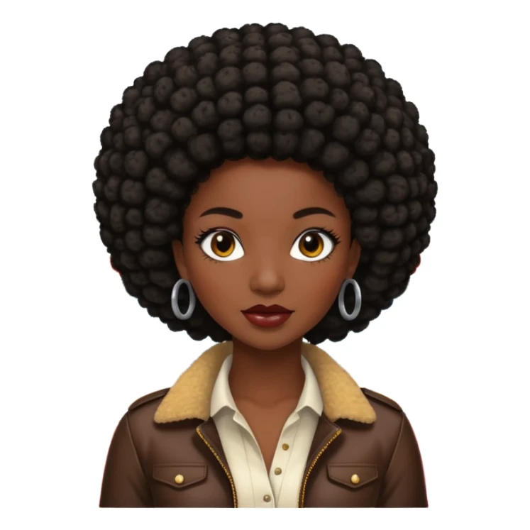 Classic mustang dark women with short afro sticker