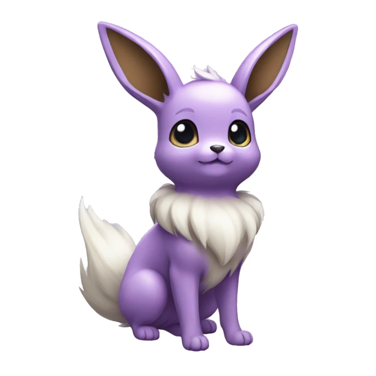 Kawaii Shiny Pastel Purple Eevee Full Body sticker