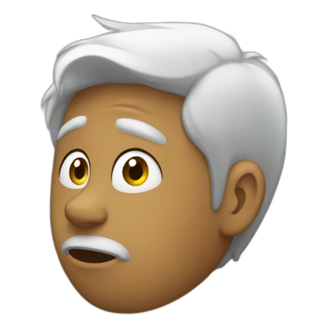 carinha triste dizendo não  sticker