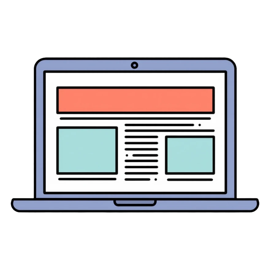 News website showing latest articles and headlines sticker