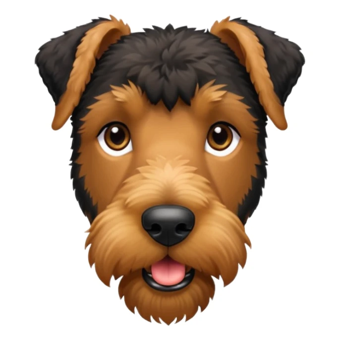 Airedale Terrier dog, Skin Health sticker