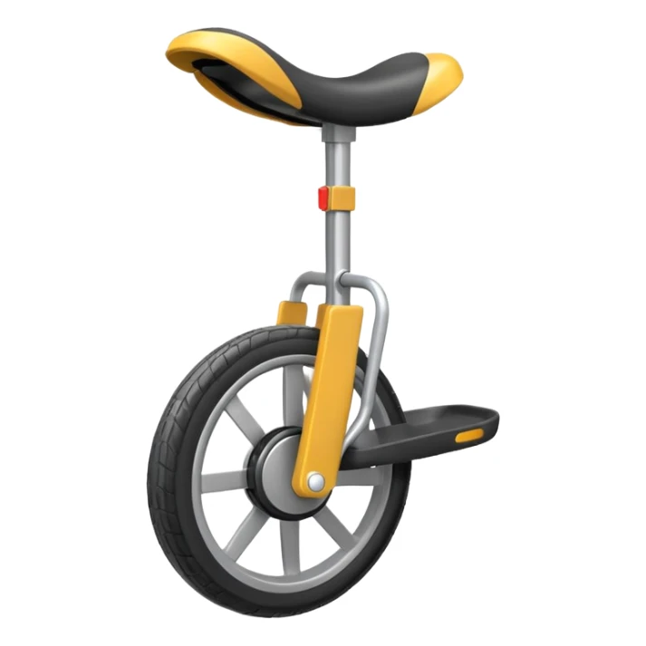 an emoji of an elctronic unicycle in a format 128 pixel by 128 pixels sticker