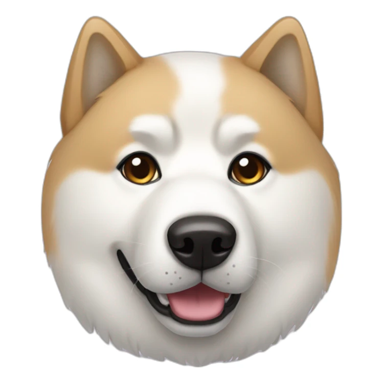 White Akita Inu sticker