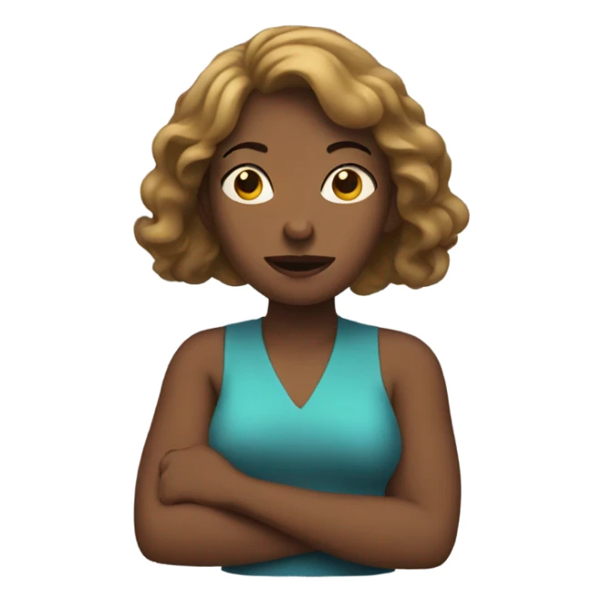 woman in shrugging pose sticker