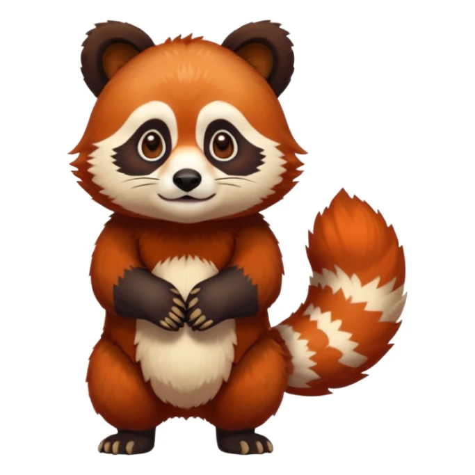 Bear-Red-Panda-Tanuki-animal-fusion-hybrid, Full body sticker