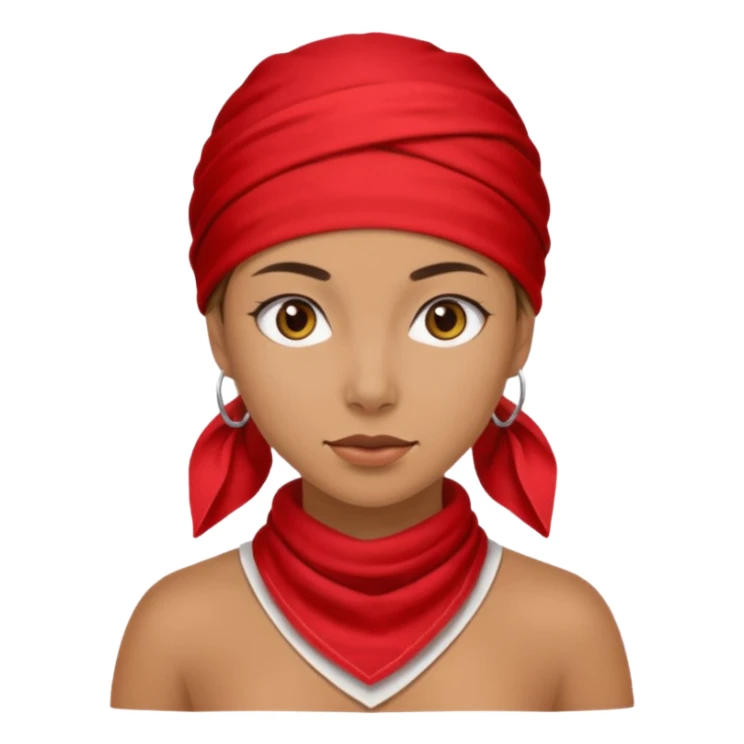 woman with wearing red bandana sticker
