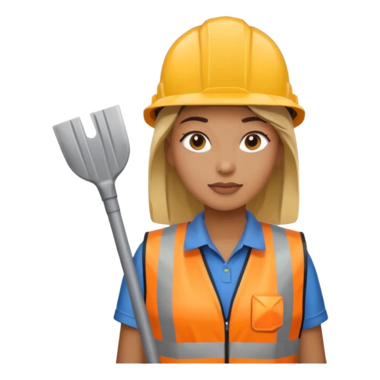women, Waste Management, safety vest, trash picker sticker