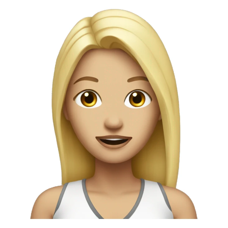 Blonde girl with a podcast microphone  sticker