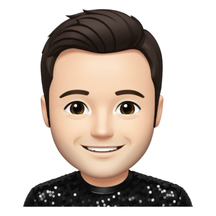 Shane Filan from Westlife with black sequin outfit sticker
