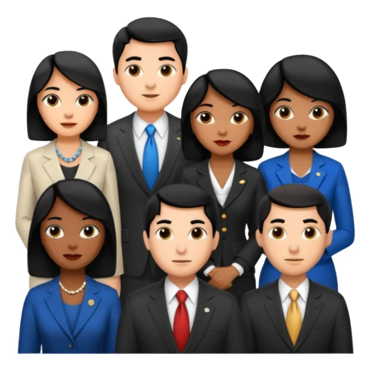 congressional meeting of people with black hair sticker