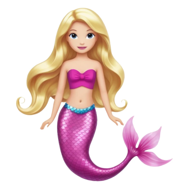 barbie merliah summers with a pink mermaid tail sticker