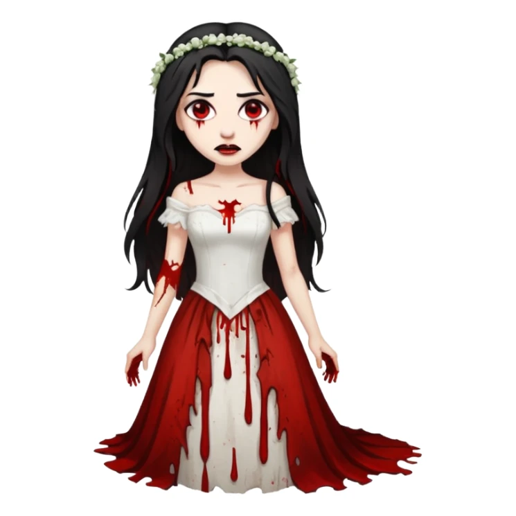 bloody bride dress sticker