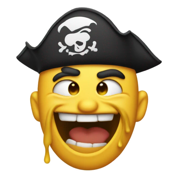 Laughing Crying Pirate, ROFL, Wheezing Laugh, Tears sticker
