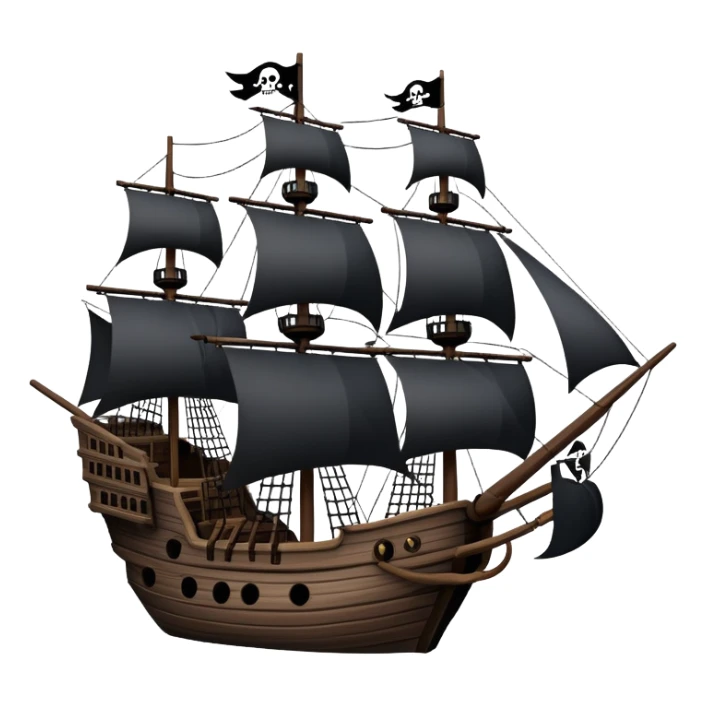 A pirate ship named jackdaw and a pirate ship named magpie sticker