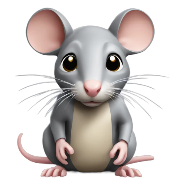 Rat with a Lego sticker