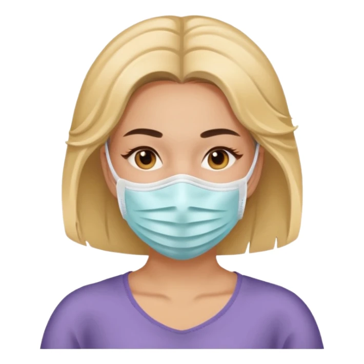Lady with face mask spa beauty full face relaxing sticker