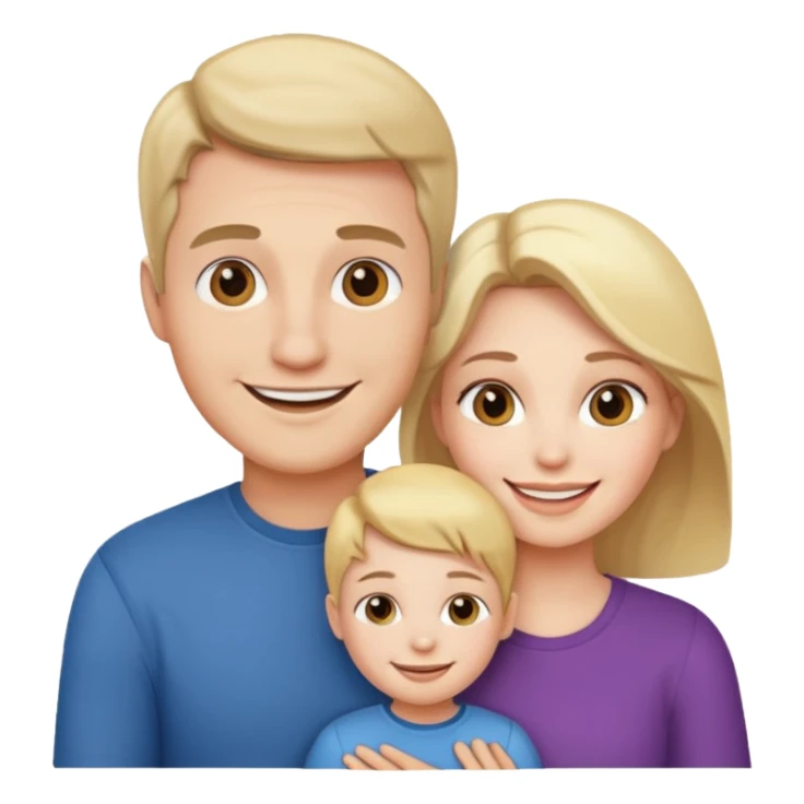 man and woman couple with 1 kid sticker