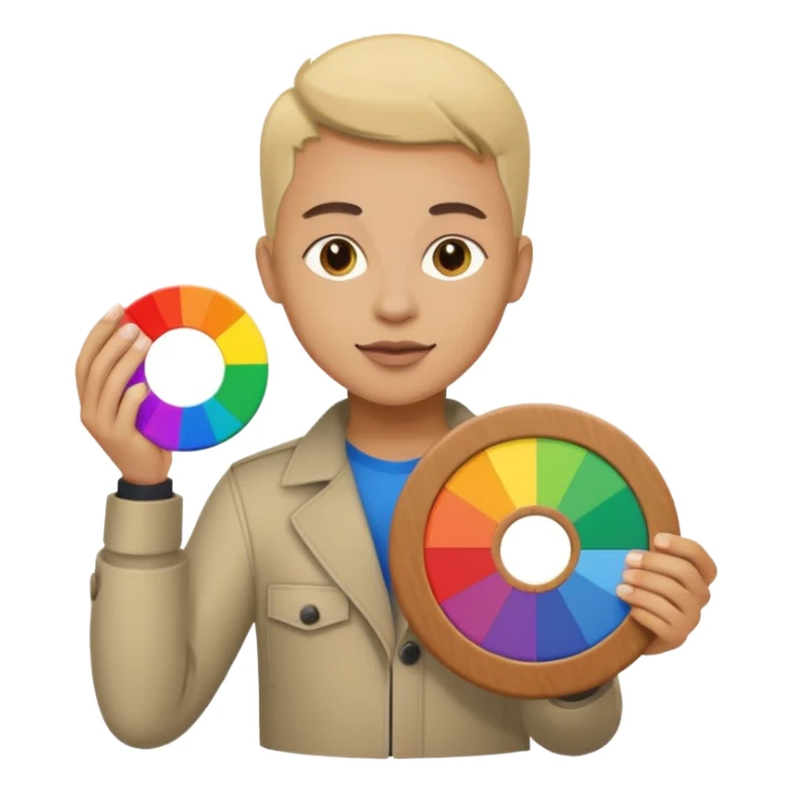graphic designer , color wheel, photoshop icon sticker