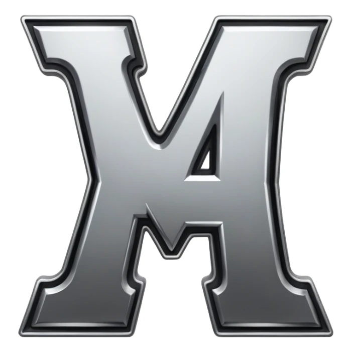 western style graffiti connected BLK letters with metallic silver outline, transparent background, only the letters visible, simple design for Discord sticker