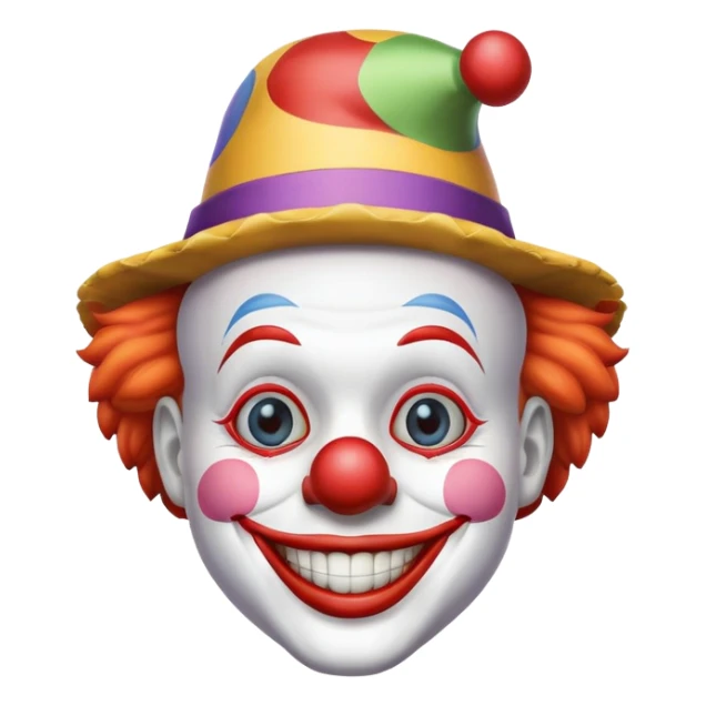 Chú hề đội mũ hề, cười tươi sticker