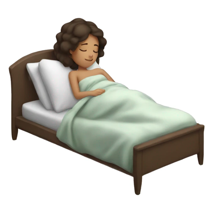 brunette girl sleeping cozy sticker