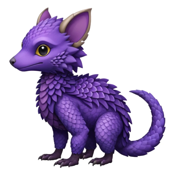 black Trico-hybrid-creature dark purple (full body) sticker