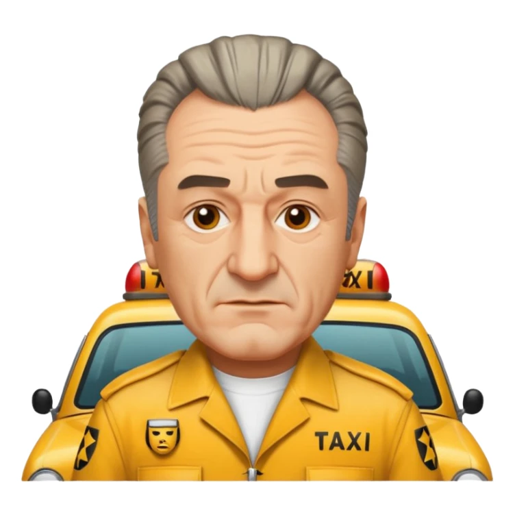 deniro dans taxi driver avec la crete sticker