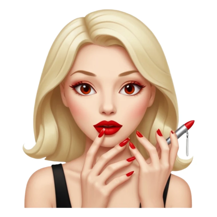👁️🫦👁️💅💁🏼‍♀️ aguicheuse. elle se mord le coin de la lèvres  sticker