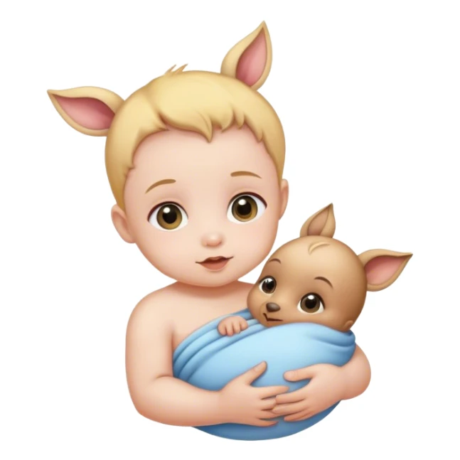 a jew baby with a halla sticker