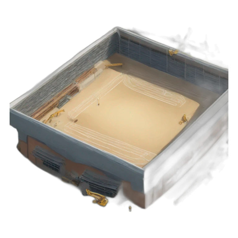 construction yard of a sports facility sticker