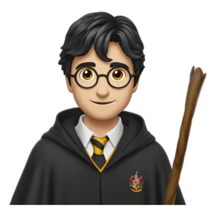 Harry potter qui tiens  sa baguet sticker
