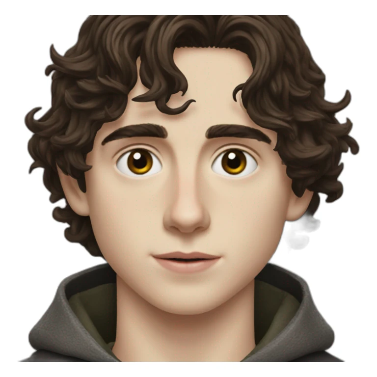 Timothee chalamet in lord of the rings character sticker