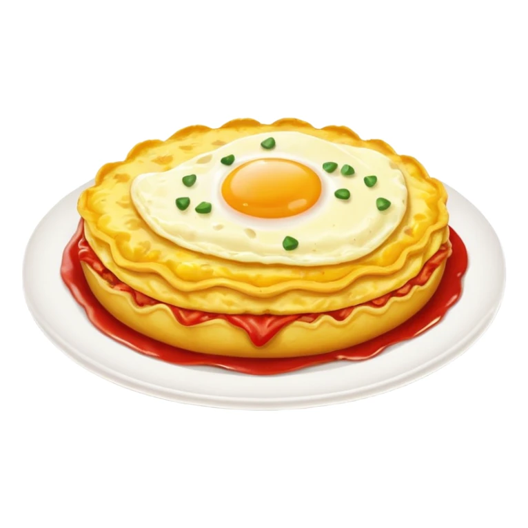 EggOmelette with red chicken 65 stuffed sticker