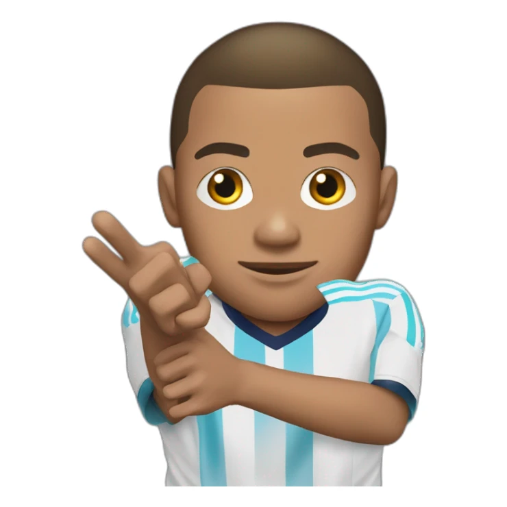 Mbappe choquée avec les mains derrière la tête sticker